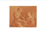 une image représentant un dessin d'un homme et d'une femme assis à une table