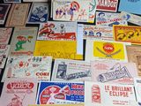 many different types of business cards laid out on a table