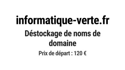 Nom de domaine informatique-verte.