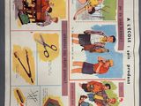 a poster with pictures of people and tools on it