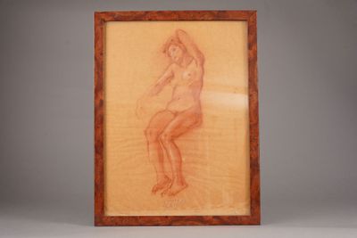 ECOLE FRANCAISE. Femme nue assoupie.