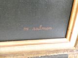 une image représentant un tableau d'un homme en costume-cravate, sur laquelle est inscrit « M. Sellmon »