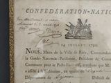 an old document with a picture of a crown on it