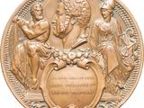 une image représentant une médaille de bronze sur laquelle figurent un homme et une femme
