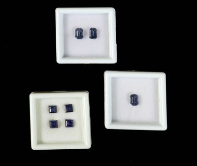 SAPHIR bleu. Lot de 7 saphirs bleus clairs, totalisant 3.99 …