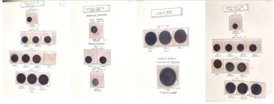 tout un tas de boutons de différents types sur un tableau blanc