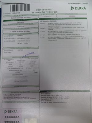 une photo d'un document sur lequel figure un code-barres