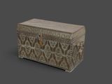 an image of a wooden box with a decorative pattern on it