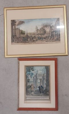 deux photos encadrées accrochées au mur au-dessus des toilettes