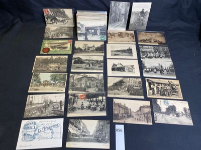 many old postcards that are on the table