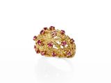 a gold and ruby ring