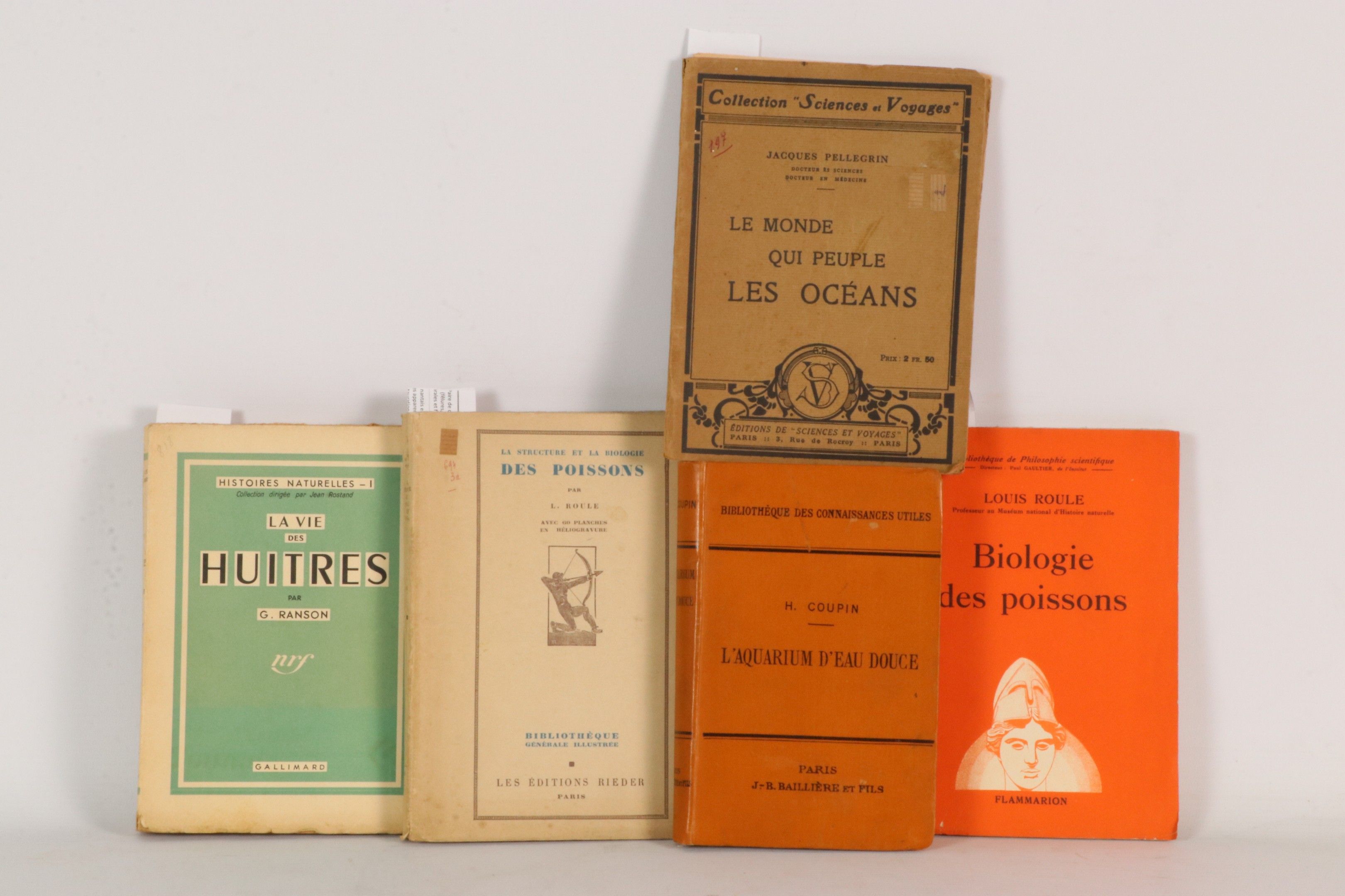 [ICHTYOLOGIE, MALACOLOGIE] Réunion de 5 volumes :