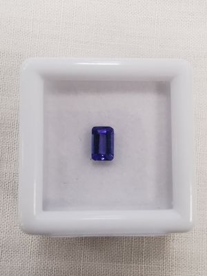 TANZANITE violet blue VVS Tanzanie émeraude 6 x 4 0,5ct