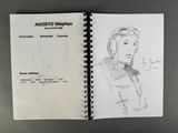 an image of a sketch of a person in a helmet