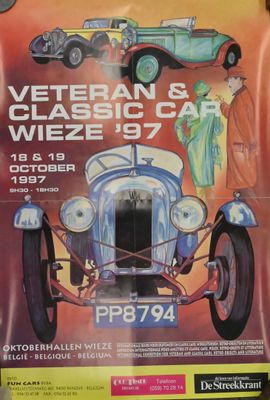 Veteran Car Show Trois affiches. 59,5 x 42 cm. (Pliures)