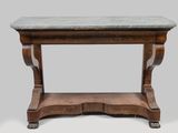 paire de tables d'appoint françaises du XIXe siècle à plateau en marbre