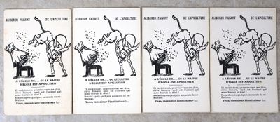 trois cartes sur lesquelles figurent les illustrations d'un homme et d'une femme