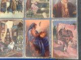 several different pictures of a man and a woman sitting in front of a building
