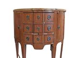 an image of a wooden sideboard with drawers