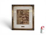 l'image d'un dessin représentant un homme assis sur une chaise
