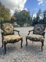 Paire de fauteuils en hêtre, dossiers "à la reine", garnitur… (photo 3)