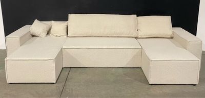 Canapé modulable « Loungitude / FARAH » , en l’état (déchiru… - Photo 1