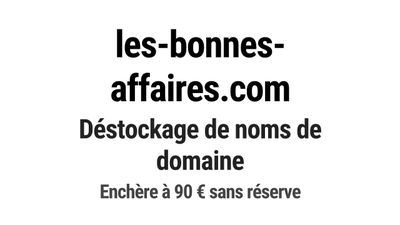 Nom de domaine les-bonnes-affaires.
