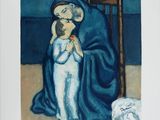 peinture d'une femme tenant un bébé dans ses bras