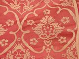 a close up of a piece of fabric with a design on it