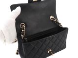chanel black quilted lambskin mini flap bag with gold hardware