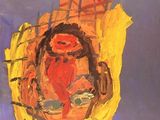 an image of a painting of a man holding a baseball bat
