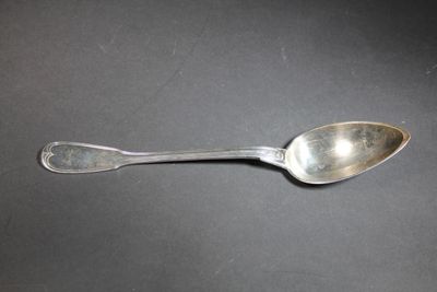 Cuiller à ragoût en argent Minerve 950 millièmes à filets, 1… - Photo 1