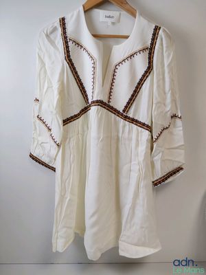 an image of a white shirt hanging on a hanger