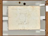 an old picture of a piece of paper with a drawing on it
