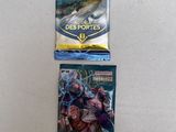 two packs of magic the gathering boosters and one pack of one piece boosters