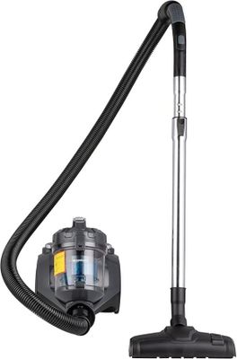 un aspirateur noir et argenté et un aspirateur noir et blanc