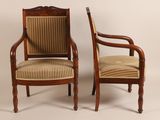 pair of early 20th century french walnut armchairs