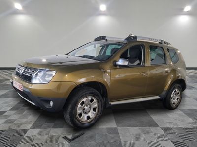 a picture of a gold dacia parked on a checkered floor