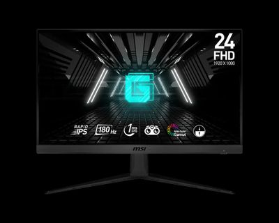 a computer monitor with the number five on the screen
