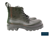 a close up of a pair of boots on a white background