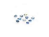 a group of blue sapphires on a white background