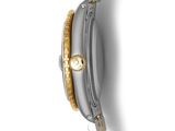 an image of a close up of a watch on a white surface