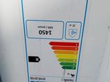 an image of a white refrigerator with a label on it