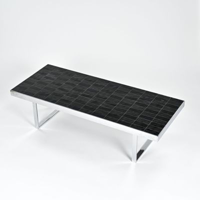 an image of a coffee table with a black marble top