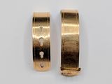 pair of 18k yellow gold hoop earrings with diamonds