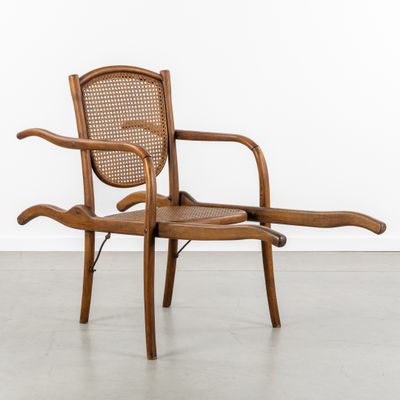 Thonet, modèle 6691. Chaise pliante "Stretcher". Bois courbé…