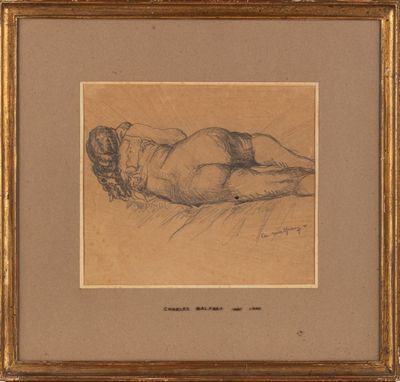 l'image d'un dessin représentant une femme allongée sur un lit