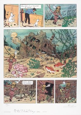 une image tirée d'une bande dessinée représentant un homme dans un bateau