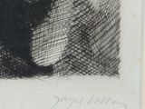 a drawing of a cat that is sitting on a table