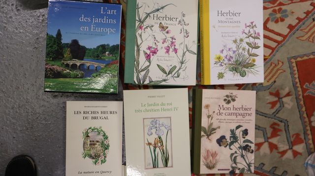 Lot de livres sur les jardins et plantes : L’art des jardins en E...